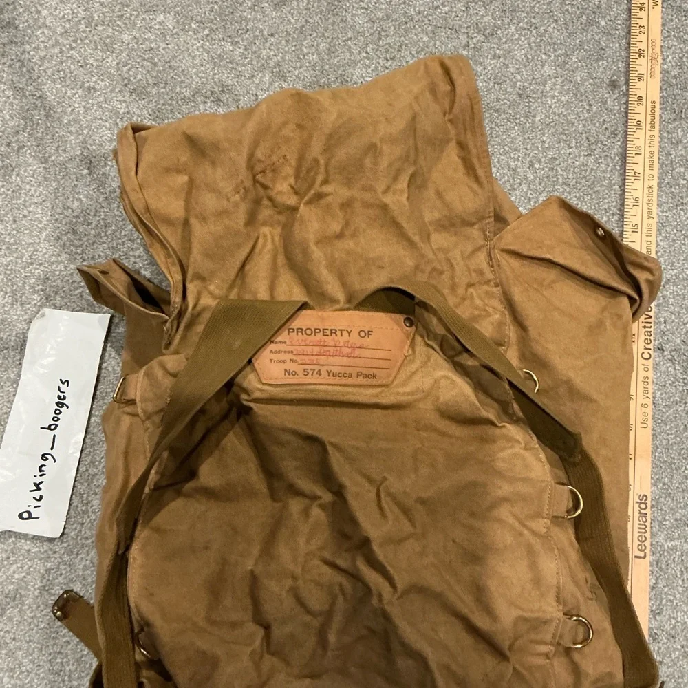 Vintage Boy Scouts Hiking, Canvas Backpack, And Cooking Set for‎ Outdoor Camping